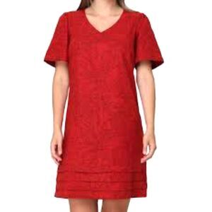Nicole Miller Linen Blend V-Neck Shirt Dress - Size XXL